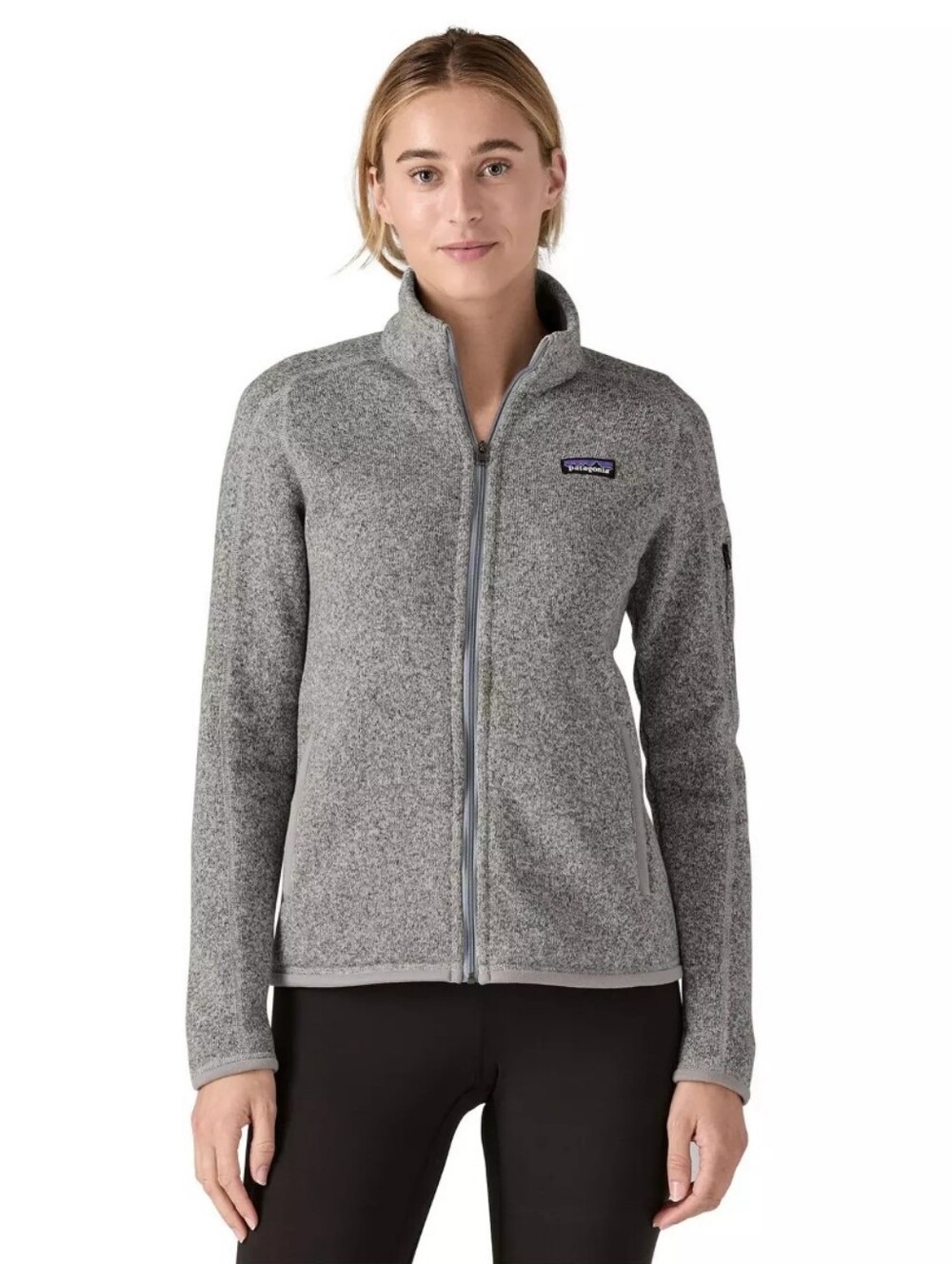 Patagonia Women's Heather Gray Full-Zip  Fleece Jacket Sz Small